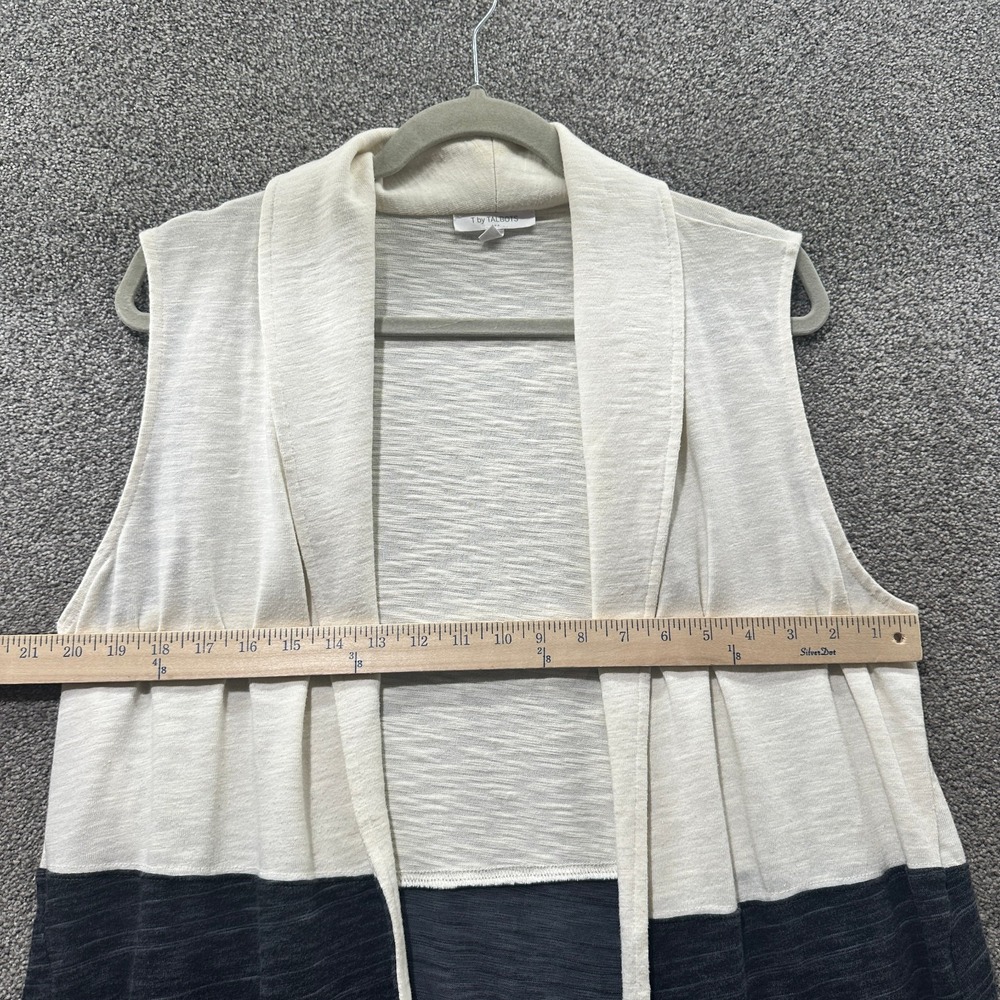 T by Talbots‎ Cardigan Sweater Women Large Petite Sleeveless Open Front - Picture 7 of 10